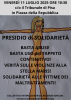 Locandina del presidio di solidarietà con le vittime del caso Stella Maris.