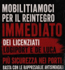 Grafica che chiama alla mobilitazione per il reintegro