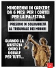 Locandina del presidio sotto il Tribunale di Torino