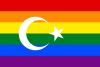 bandiera turca sfondo arcobaleno